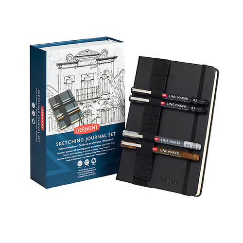 DERWENT SKETCHING JOURNAL SET BLACK A5