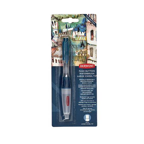 DERWENT WATERBRUSH PUSH BUTTON CHISEL TIP