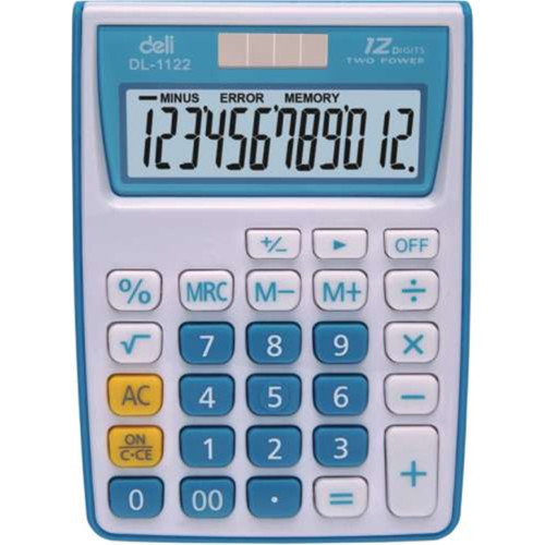 Deli Portable Calculator 12 Digit Assorted (Box of 10)