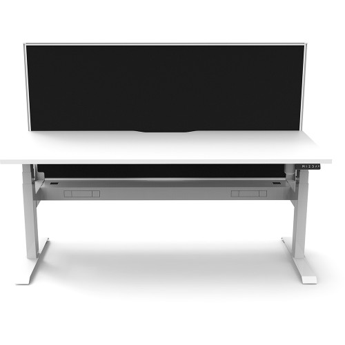 Rapidline Boost Light Single Sided Workstation + Screen + Cable Tray 1800mmW White/White