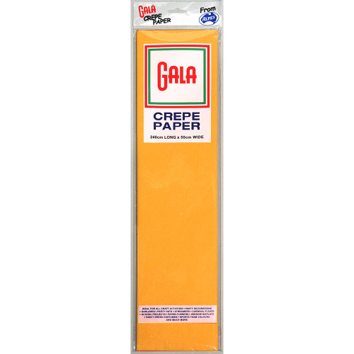 Alpen Gala Crepe Paper 240 x 50cm National Gold Pack Of 12