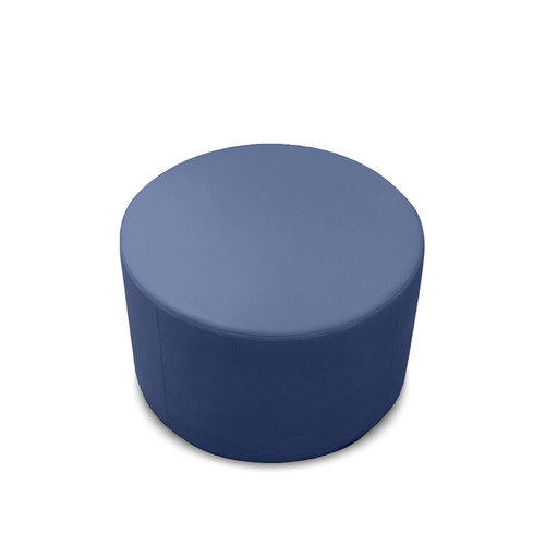 K2 Marbella Flinders Senior Round Ottoman Blue PU Leather