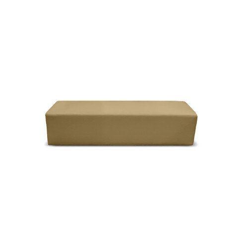 K2 Marbella Burke Junior Rectangle Ottoman 1120mmW Beige PU Leather