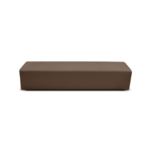 K2 Marbella Burke Junior Rectangle Ottoman 1480mmW Dark Brown PU Leather