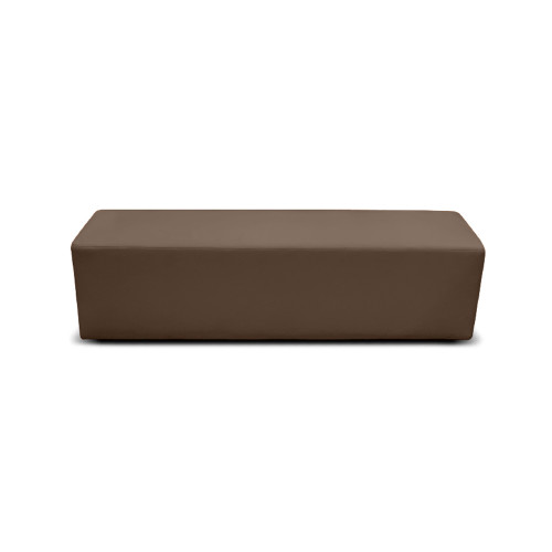 K2 Marbella Burke Senior Rectangle Ottoman 1480mmW Dark Brown PU Leather