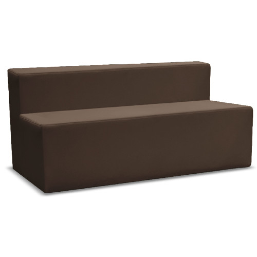 K2 Marbella Oxley Rectangle Single Sided Chair Low Back 900W x 670mmD Dark Brown PU