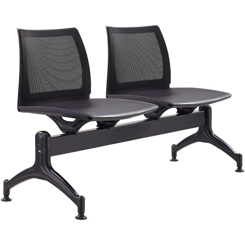 Vinn 2 User Beam Seating Black Metal Frame Mesh Back And Black Plastic Seat ** ETA 1/7/2026 **