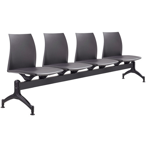 Vinn 4 User Beam Seating Black Metal Frame And Black Plastic Seat ** ETA 1/7/2026 **