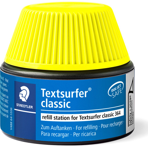 Staedtler 488 Textsurfer Classic 364 Highlighter Refill Pot 30mL - Yellow