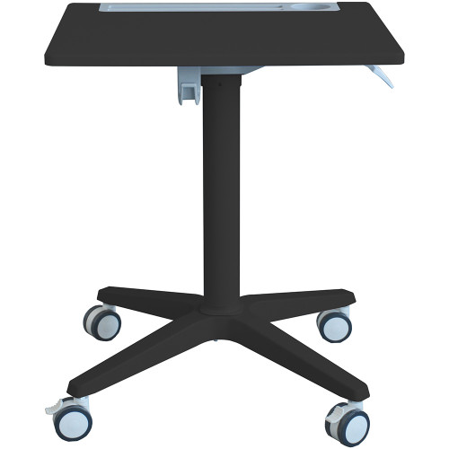 Sylex Oslo Mobile Sit Stand Desk 650W x 550D x 700-1150mmH Black Top Black Frame