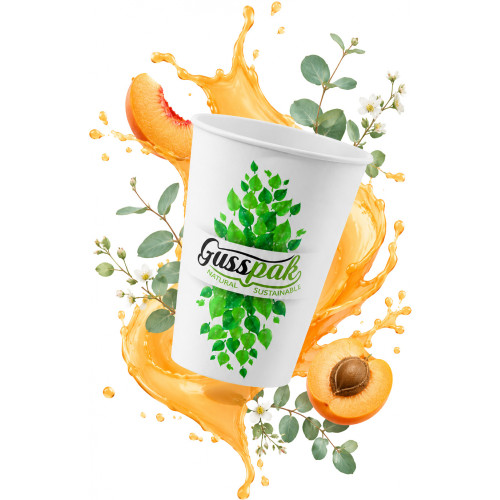 Gusspak 8oz (235ml) White Paper Coffee Cups (1000 Pack) | Single Wall Disposable Takeaway Cups for Coffee & Catering