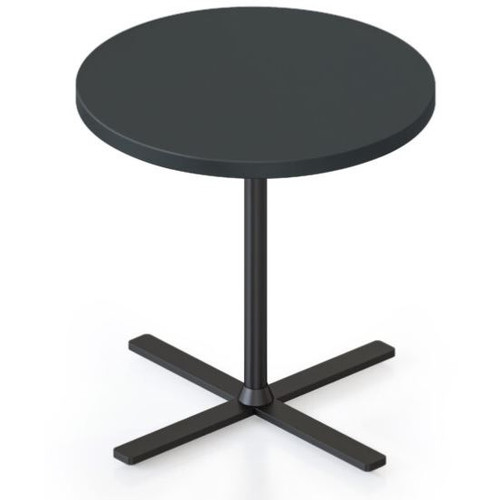 Kolo Side & Coffee Table-500DIAM X 457H 25MM Black Table Top,Black P/C Base