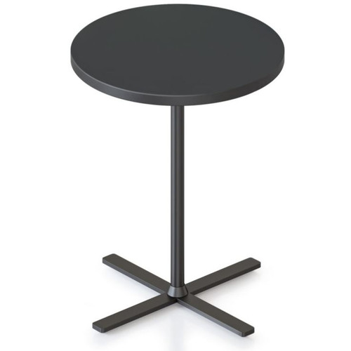 Kolo Side & Coffee Table-500DIAM X 587H 25MM Black Table Top,Black P/C Base