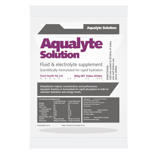 Aqualyte Electrolyte Powder Berry Flavoured Sachets 800g, Box of 10