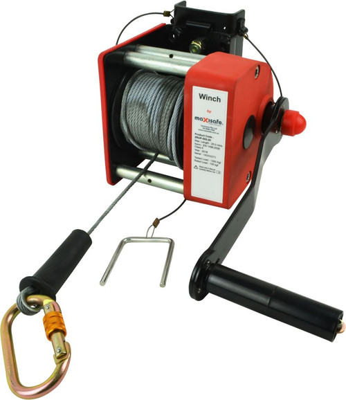 Maxisafe 20m Tripod Winch With Pulley & Mounting Bracket