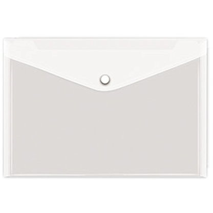 Deli Document Wallet Plastic A4 Button Closure Assorted Pack of 10 (Red, Blue, Clear, Green)