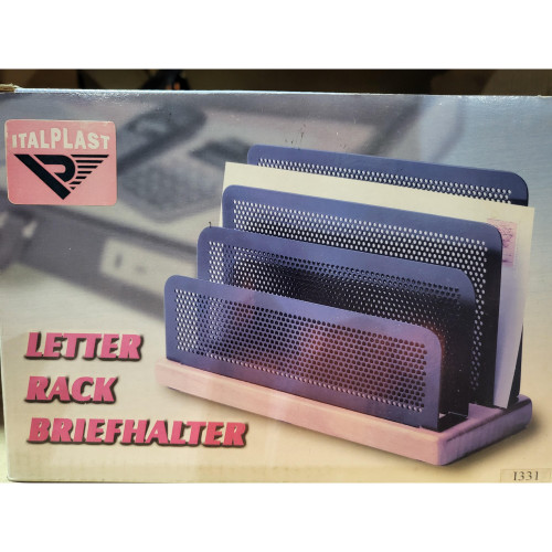 LETTER HOLDER/SORTER TIMBER/METAL WALNUT