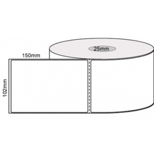 Gusspak FSC Thermal Direct Shipping Label 150mm x 102mm On 25mm Core. Roll Of 400 Labels Box of 12