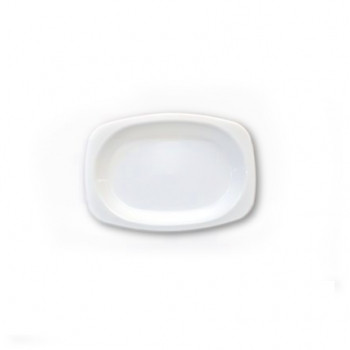 Disposable Plates Oval White 160mm x 230mm, Pack of 50