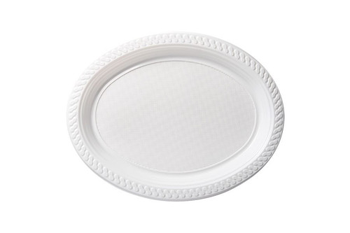 315x255mm Reusable Oval Plate White, Pack of 25