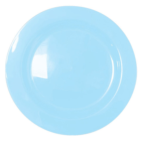 230mm Reusable Dinner Plate Pastel Blue, Pack of 10