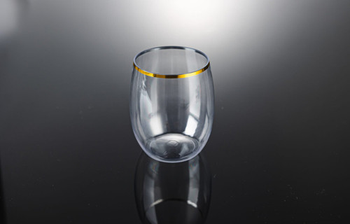 350ml Stemless Wine Glass Gold, Pack of 4