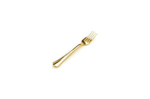 Shiny Heavy Duty Plastic Gold Forks Pack Of 12