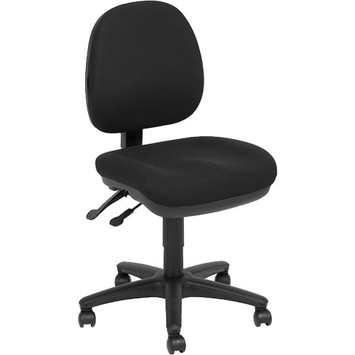 VARSITY CHAIR NO ARMS BLACK FABRIC, 2 LEVER, 180KG RATED