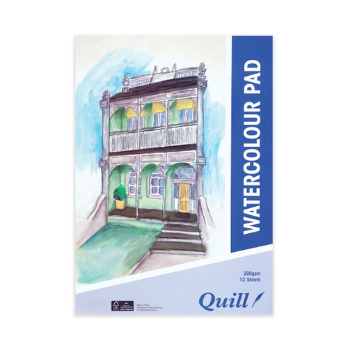Quill Watercolour Pad A3 200gsm 12 Sheets Portrait