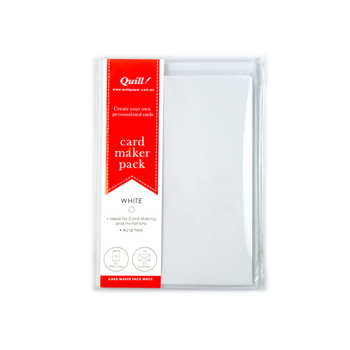 Quill Card Maker - White, Pack of 10
