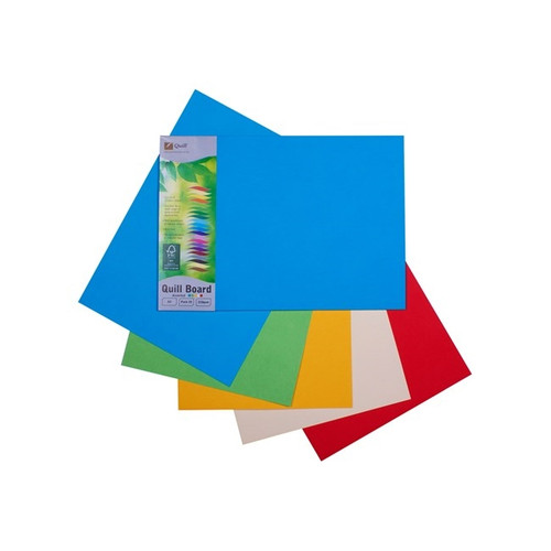 Quill Coloured Board 210gsm A3 - Assorted, Pack of 25 (90423)