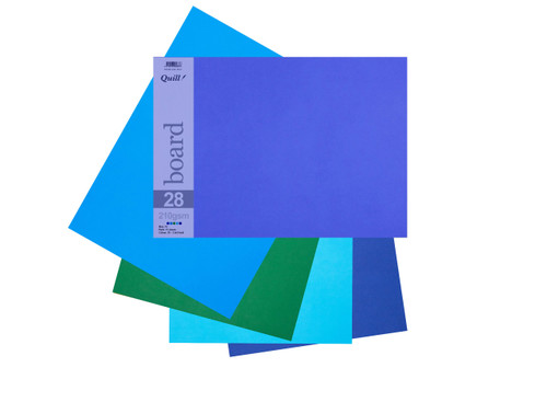 Quill Coloured Board 210gsm A3 - Cold Assorted, Pack of 15 (95337)