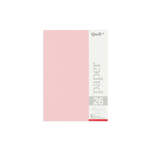 Quill Coloured Paper 80gsm A5 - Pastel Assorted, Pack of 250 (95371)