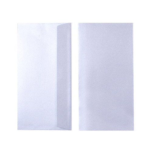 Quill Metallique Envelope 120gsm DL - Silver Shadow, Pack of 10 (06138)