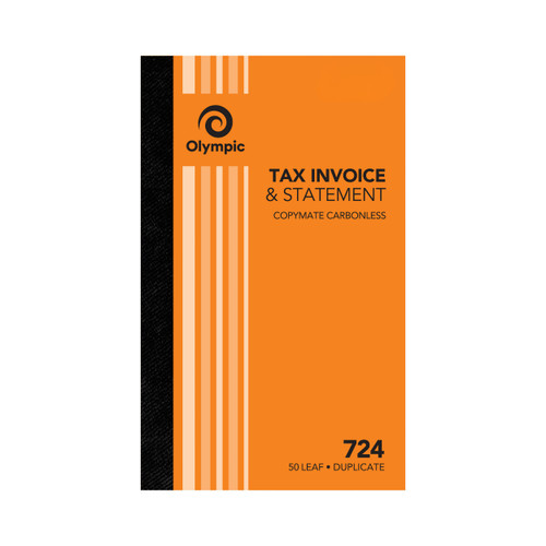 Olympic Carbonless Duplicate Invoice Statement No.724 200 x 125mm 50 Leaf (142800)