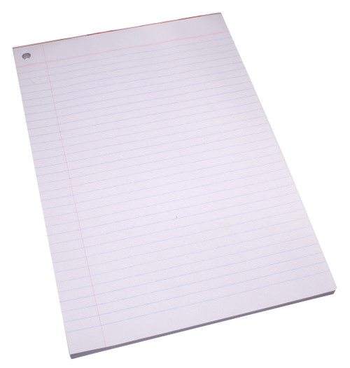 Quill Paper Exam Pad Ruled 8mm 60gsm A4 90 Sheets White (01170)