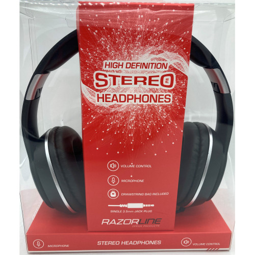 High Definition Stereo Headphones Volume Control Headset 3.5mm Jack with Microphone + Carry Bag (Comes with Bonus 3.5mm to USB-C Adapter)