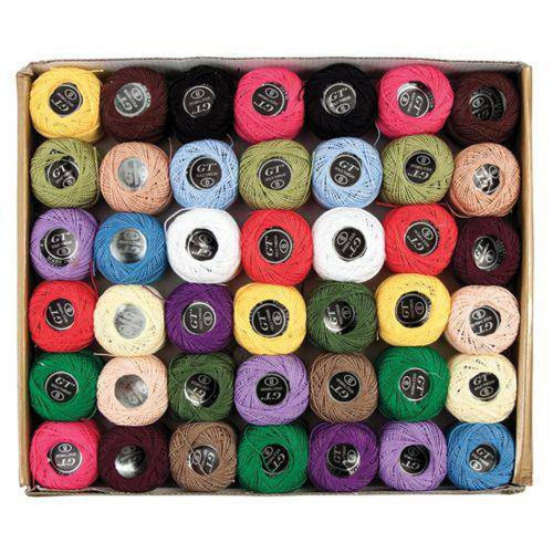 Perle #8 Coloured Cotton Thin Pack of 42