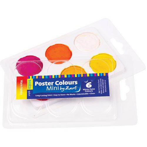 Poster Colours Paint Mini Palettes by Zart - Warm