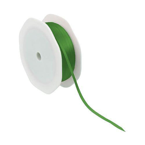 Satin Ribbon 3mm x 25m Roll - Green