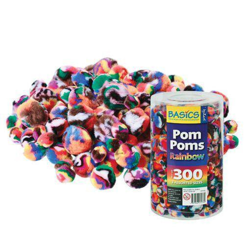 Pom Pom Rainbow Pack of 300