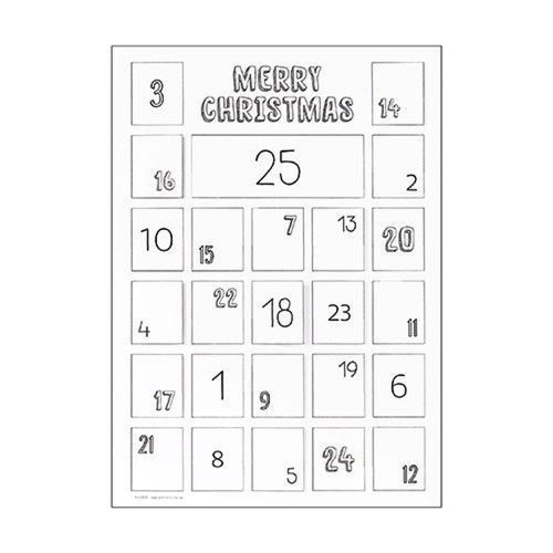 ColourMe Advent Calendar A3 Pack of 10