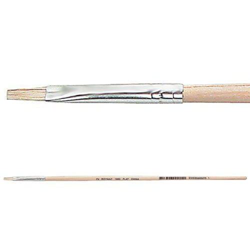 Hog Hair Flat Bristle Brushes Pack of 12 - #2