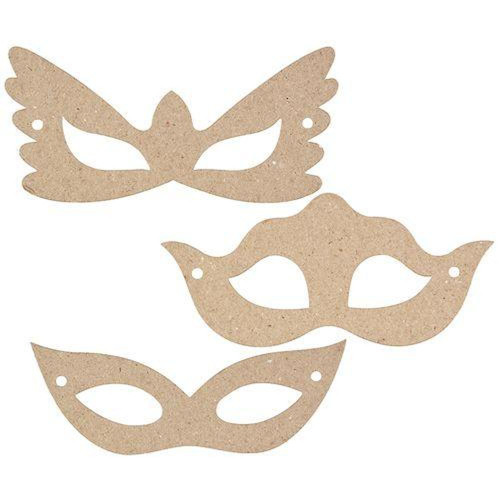 Papier-mache Eye Masks Assorted Pack of 30