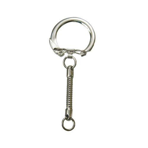 Key Chain Silver Round Pack of 10