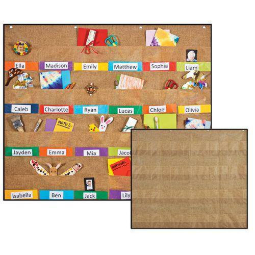 Hessian Wall Storage Pockets 120 x 102cm