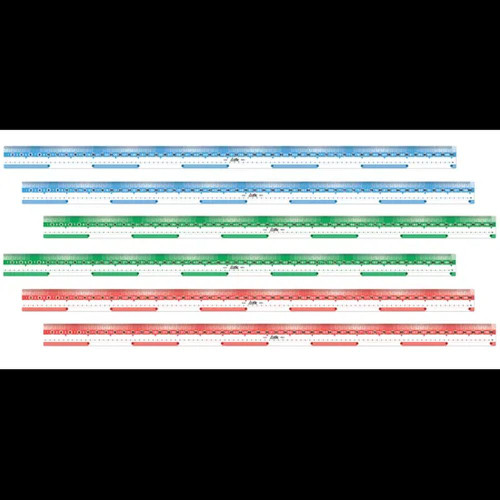 Transparent Metre Ruler 6 pc
