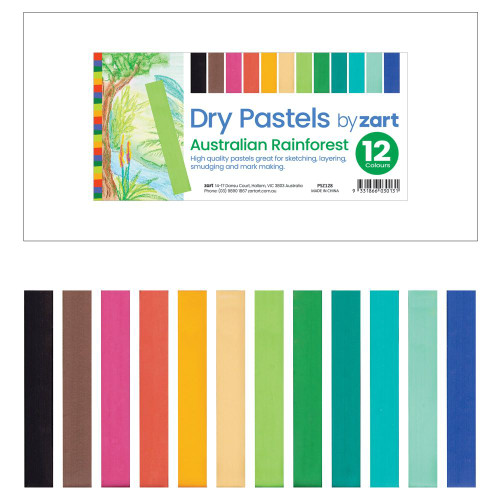 Zart Dry Pastel Australian Rainforest 12s