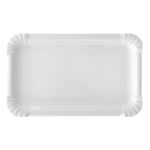Zart Paper Plates Rectangle White Pack of 50