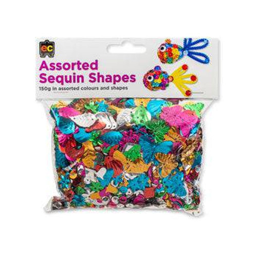 Sequins Assorted Shapes 150gm